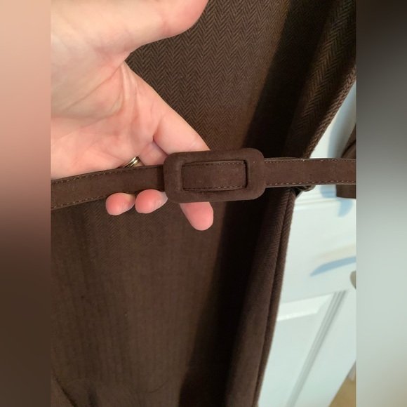 Lauren by Ralph Lauren brown herringbone belted dress - Picture 7 of 12